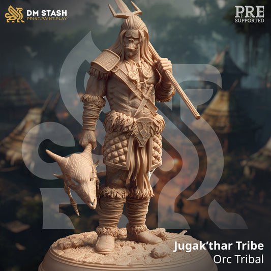 DM STASH - JUGAK’THAR TRIBE - TRIBAL ORC 32MM