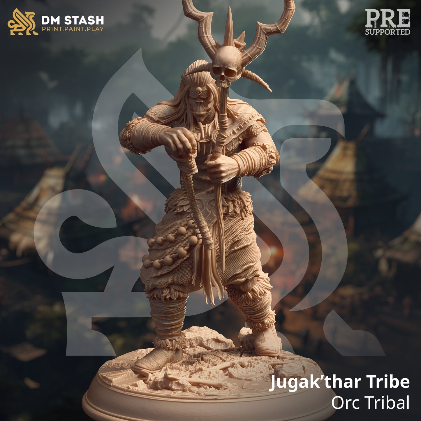DM STASH - JUGAK’THAR TRIBE - TRIBAL ORC 32MM