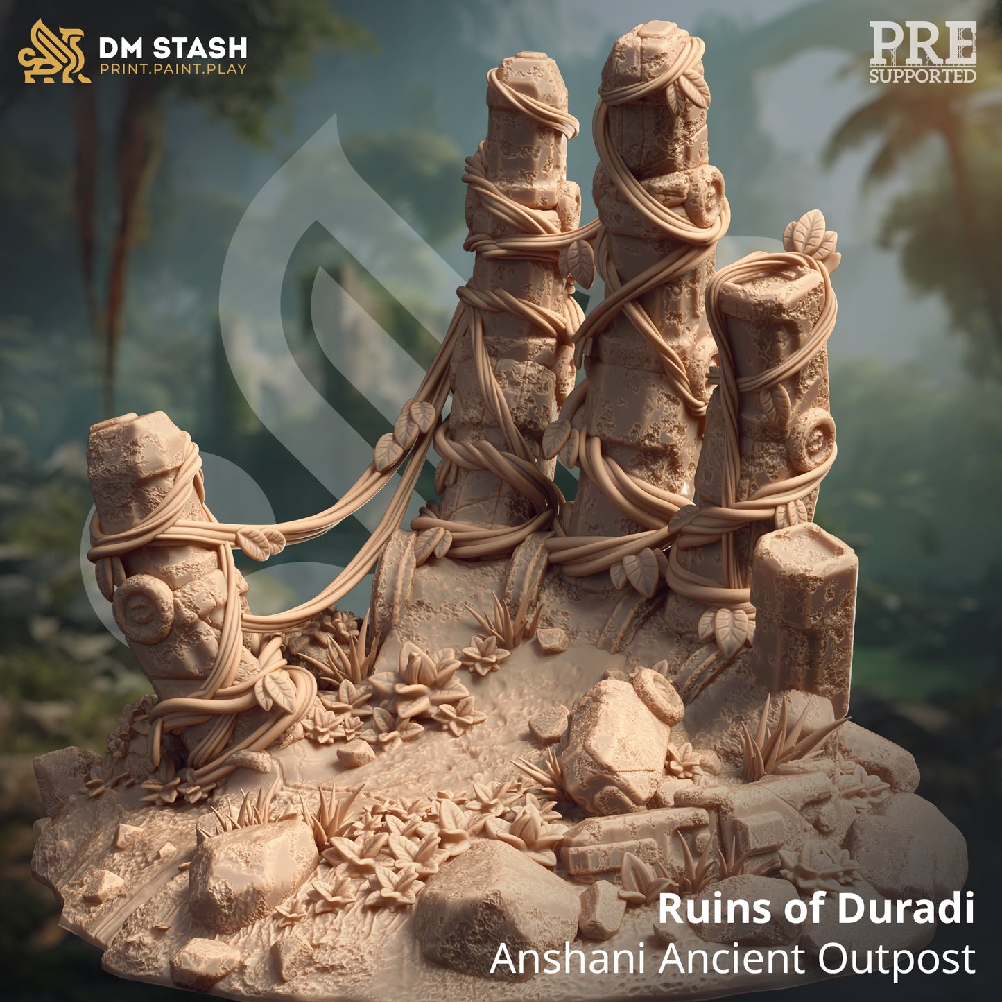 DM STASH - RUINS OF DURADI - ANSHANI ANCIENT OUTPOST (TERRAIN)