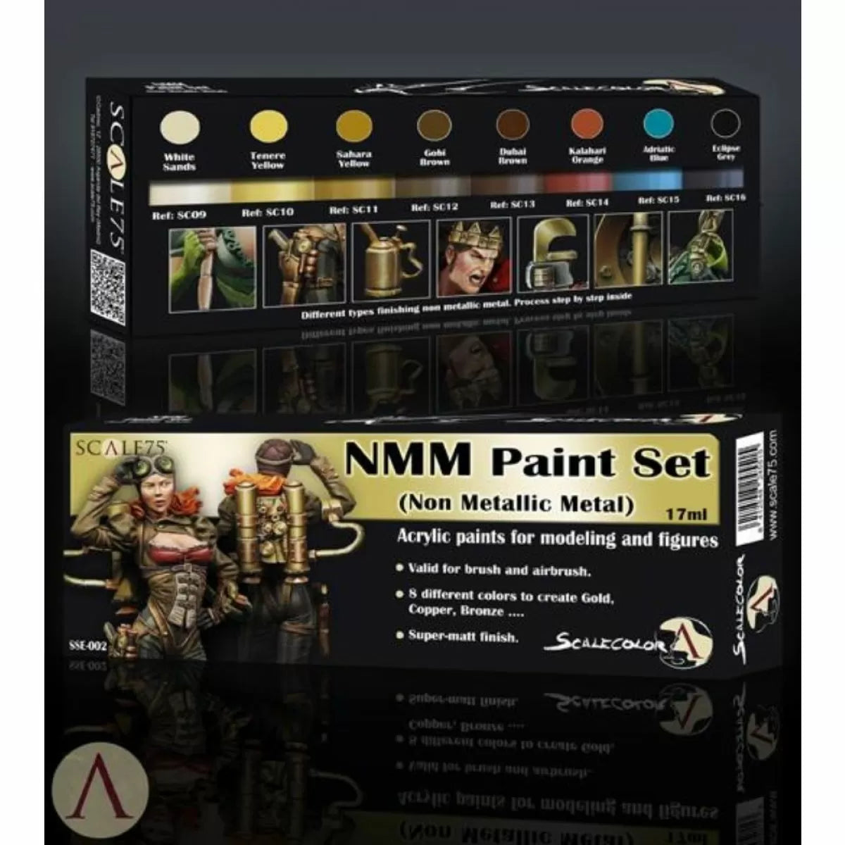 SCALE 75 SCALECOLOR NMM GOLD AND COPPER PAINT SET