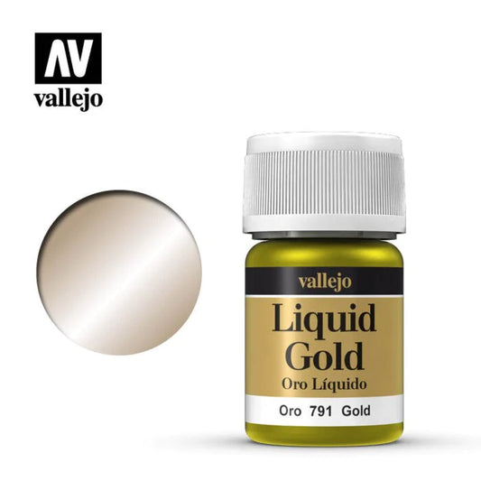 VALLEJO MODEL COLOUR - METALLIC LIQUID GOLD (ALCOHOL BASE) 35 ML
