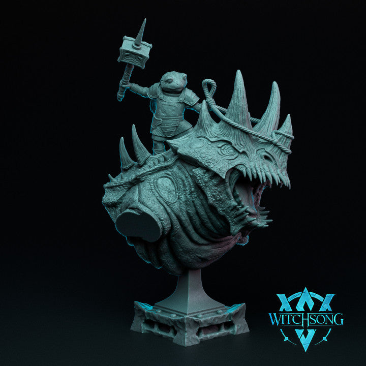 THE TOADLORD BUST - WITCHSONG MINIATURES - Miniature Mage - D&D MINIATURES AUSTRALIA