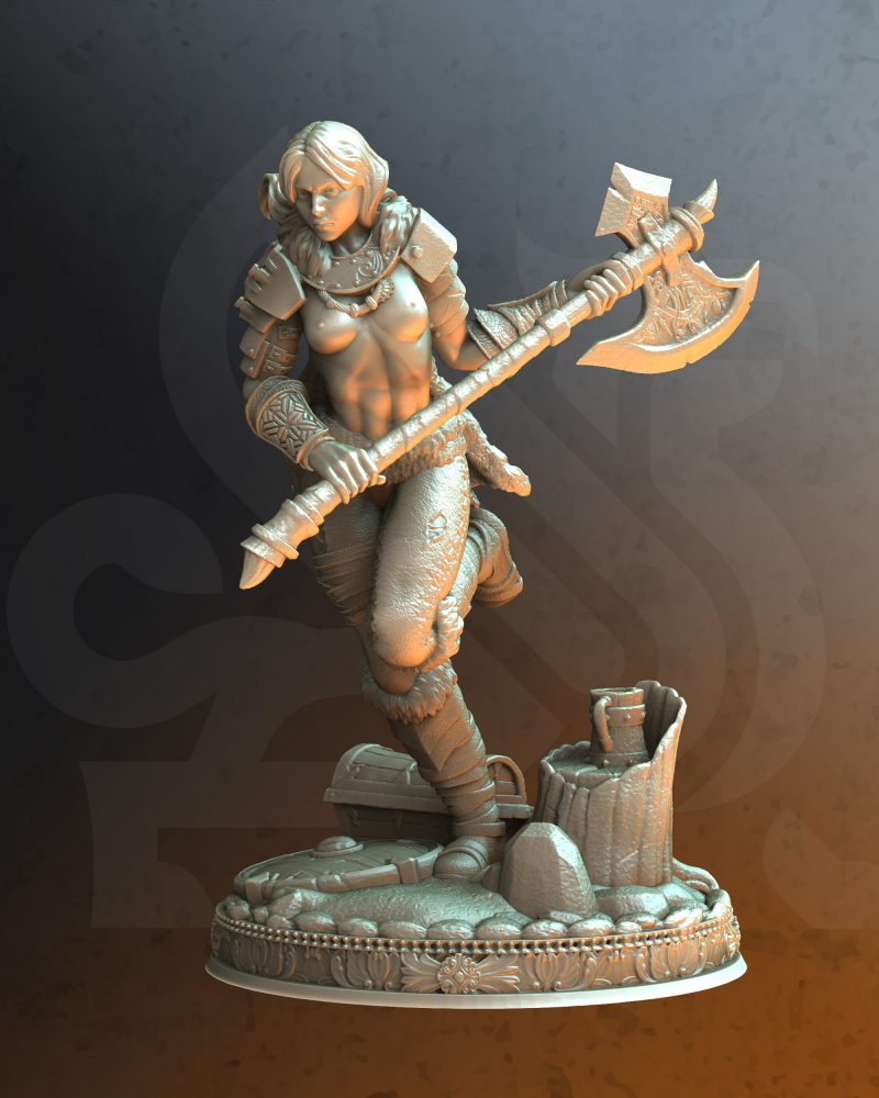 DM STASH: AEDRE THE ANGRY 32MM - Miniature Mage - D&D MINIATURES AUSTRALIA, Human, Raiders of Alimroth