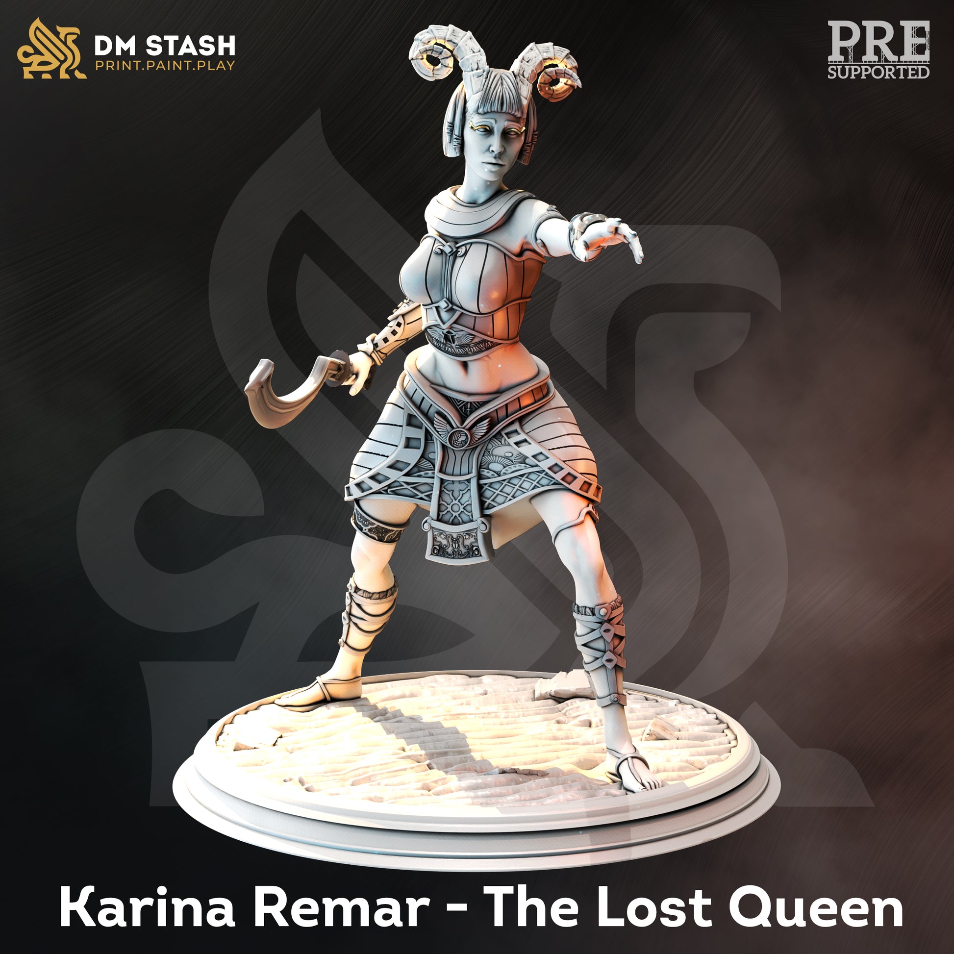 DM STASH -  KARINA REMAR - THE LOST QUEEN 32MM - Miniature Mage - D&D MINIATURES AUSTRALIA, The Grand Hunt, tiefling